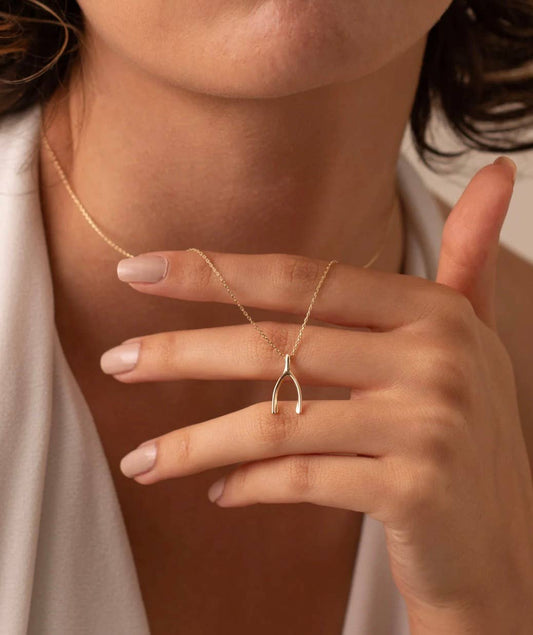 Lucky- Wish Bone, Horseshoe, Elephant stainless steel Neck: Gold dipped / Wishbone