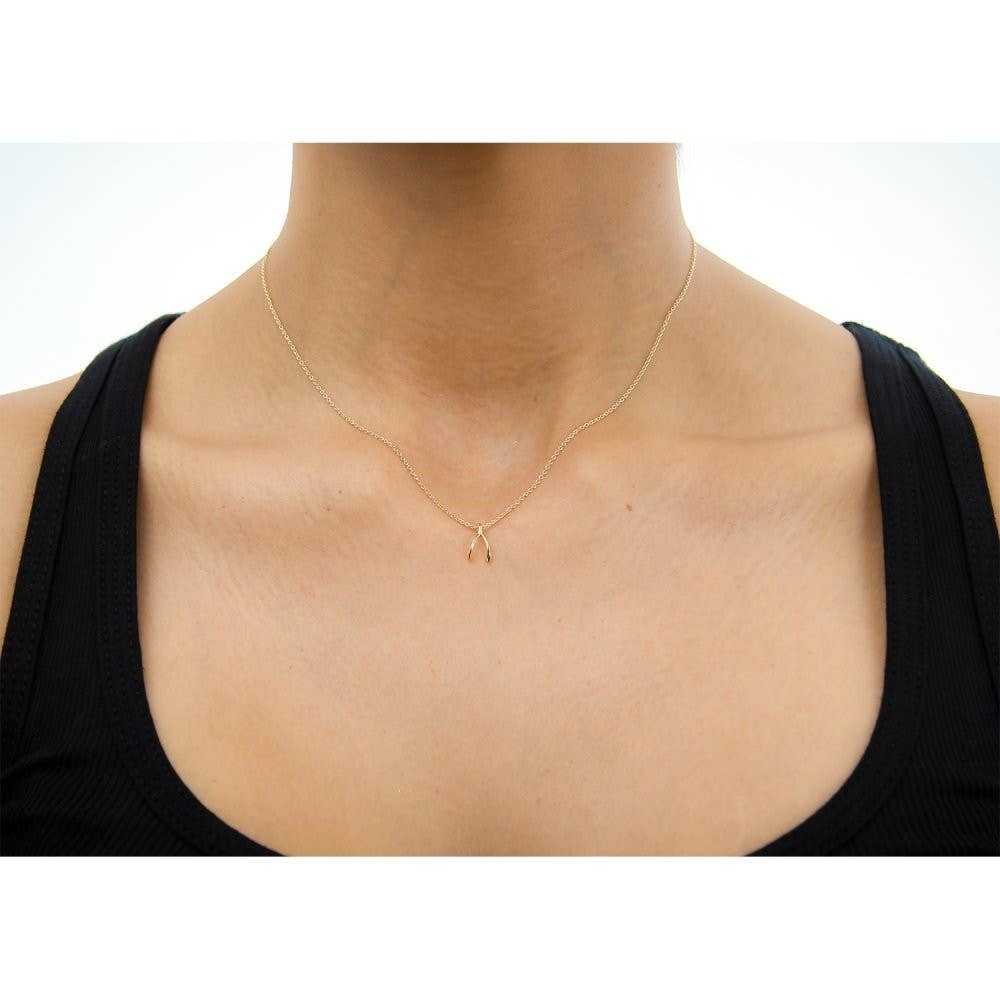 Lucky- Wish Bone, Horseshoe, Elephant stainless steel Neck: Gold dipped / Wishbone